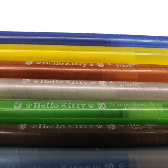 Vintage Sanrio Hello Kitty Twist Up Crayon Set Year 2000 1976 Hello Kitty Pencil - Picture 14 of 15